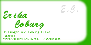 erika coburg business card